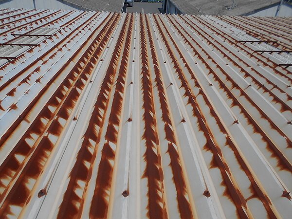 板金屋根を遮熱塗装しています【北九州市】の画像